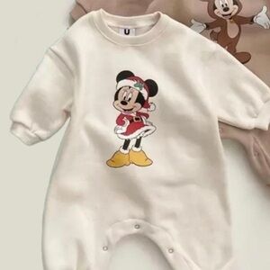 Christmas Minnie Fleece Lined Jumpsuit